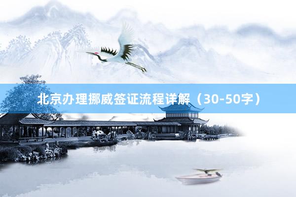 北京办理挪威签证流程详解（30-50字）